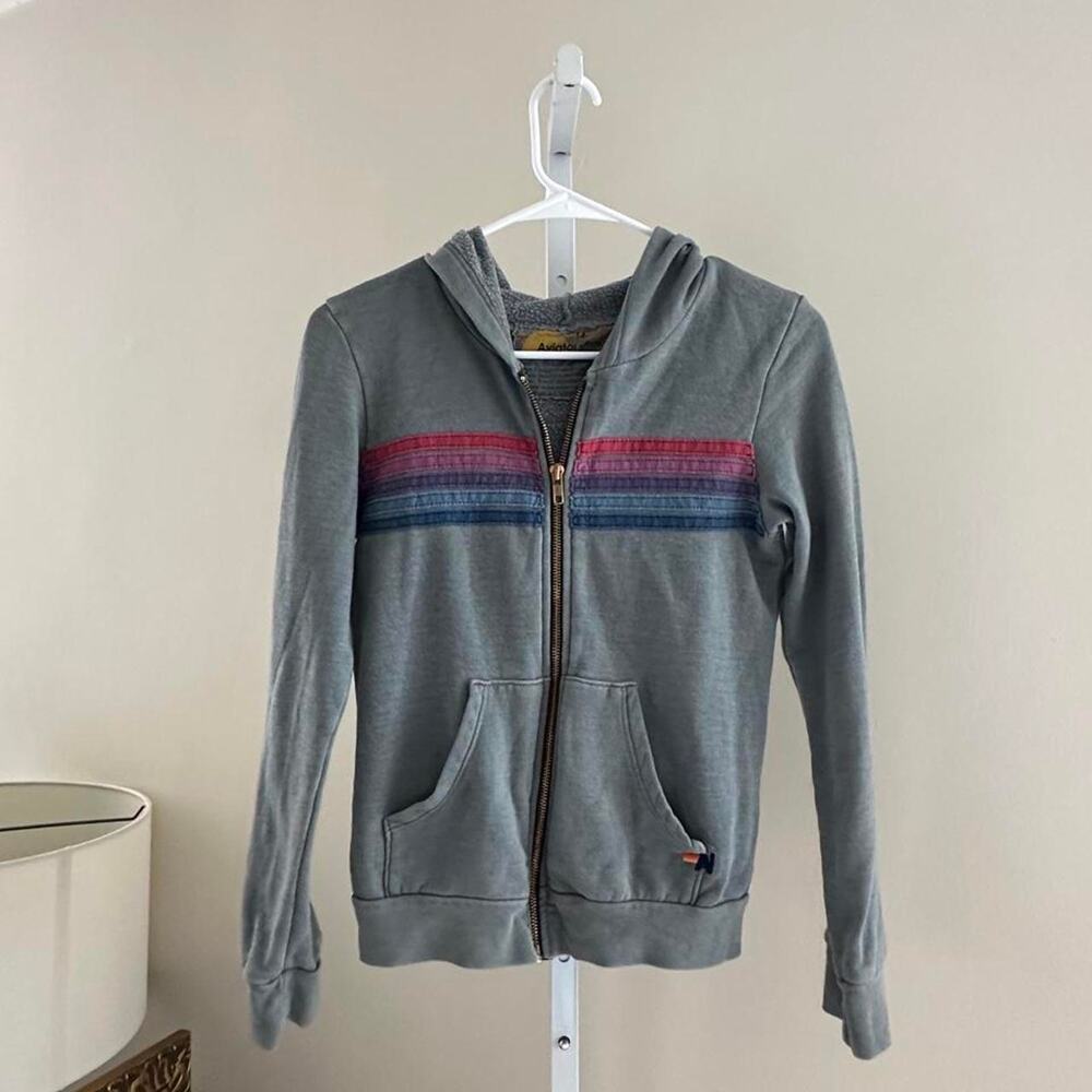 Aviator nation gray zip up